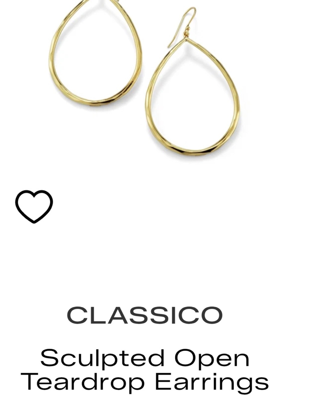ClassiCon Gold Open Teardrop Earrings